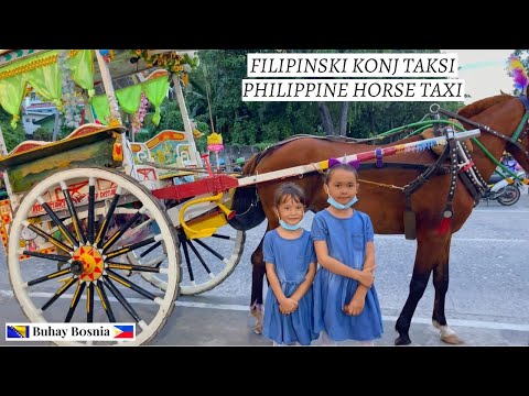 Konjske zaprege na Filipinima | Kalesa ride around downtown Dumaguete Philippines