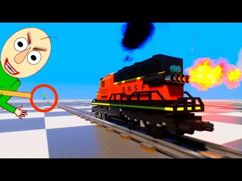 Lego Baldi Vs Lego Colored Trains - Brick Rigs