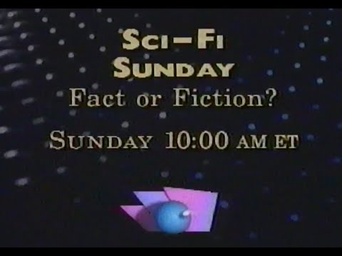 TNT "Sci-Fi Sunday: Fact or Fiction" promo The Thing & The Time Machine TV commercial from VHS 1989