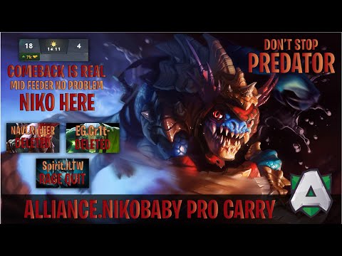 Dota 2 - Slark PRO CARRY AGRESSIVE by NIKOBABY (Smurf) COMEBACK + RAGE QUIT UNSTOPPABLE frog! 7.28c