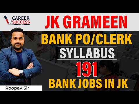 Jk Grameen Bank Syllabus Out || Ibps Rrb Notification Out @CareerSuccessJammu ||191 Vacancies