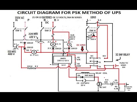 INVERTER LESS PSK METHOD OF ON LINE UPS WITH CIRCUIT EXPLANATION