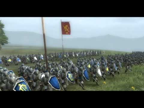 Medieval footmen marching - heavy