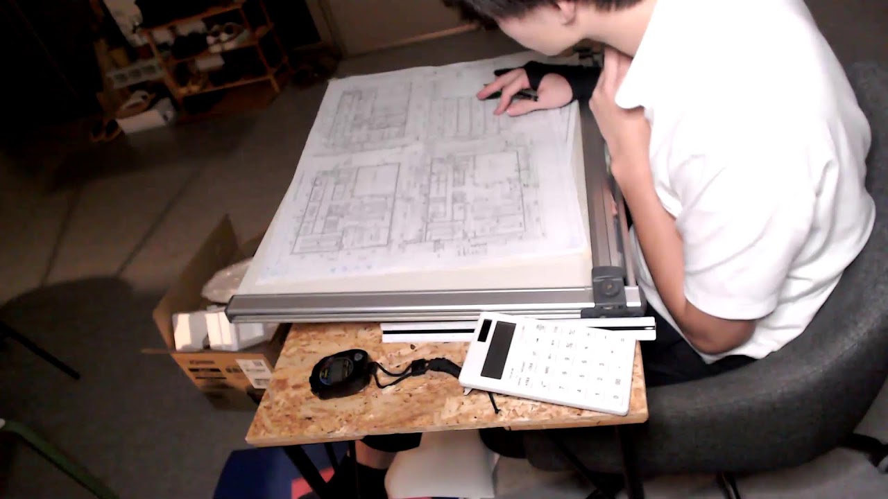 【一緒に勉強しよう】狂気の深夜一級建築士製図_今年は絶対受かるぞ💪僕も頑張るのでみんなも頑張ろう