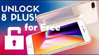 Unlock iPhone 8 free and iPhone 8 plus for free working any carrier or country