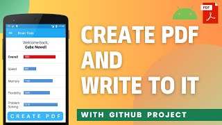 Create PDF in Android Studio and Write to It - Step by Step Tutorial