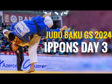 Judo Baku Grand Slam 2024. Ippons, Highlights Day 3