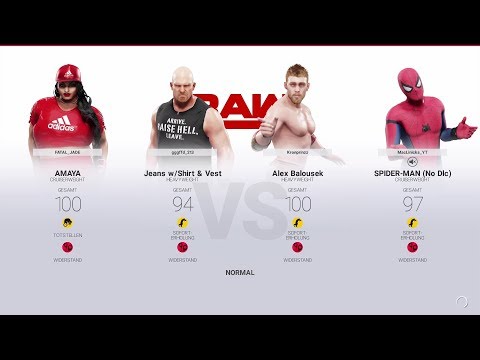 WWE 2K19 - Fatal 4-Way: Alex Balousek vs. Amaya vs. Spiderman vs. Steve Austin (Online Match)