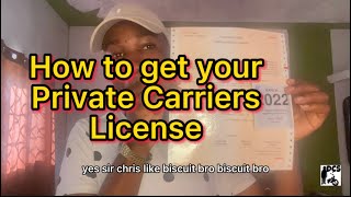 How to get your PRIVATE CARRIERS LICENSE in Jamaica 🇯🇲 | @davecourierservice # bearer