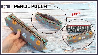 DIY How to make a pencil case / zipper pouch / sewing tutorial [Tendersmile Handmade]