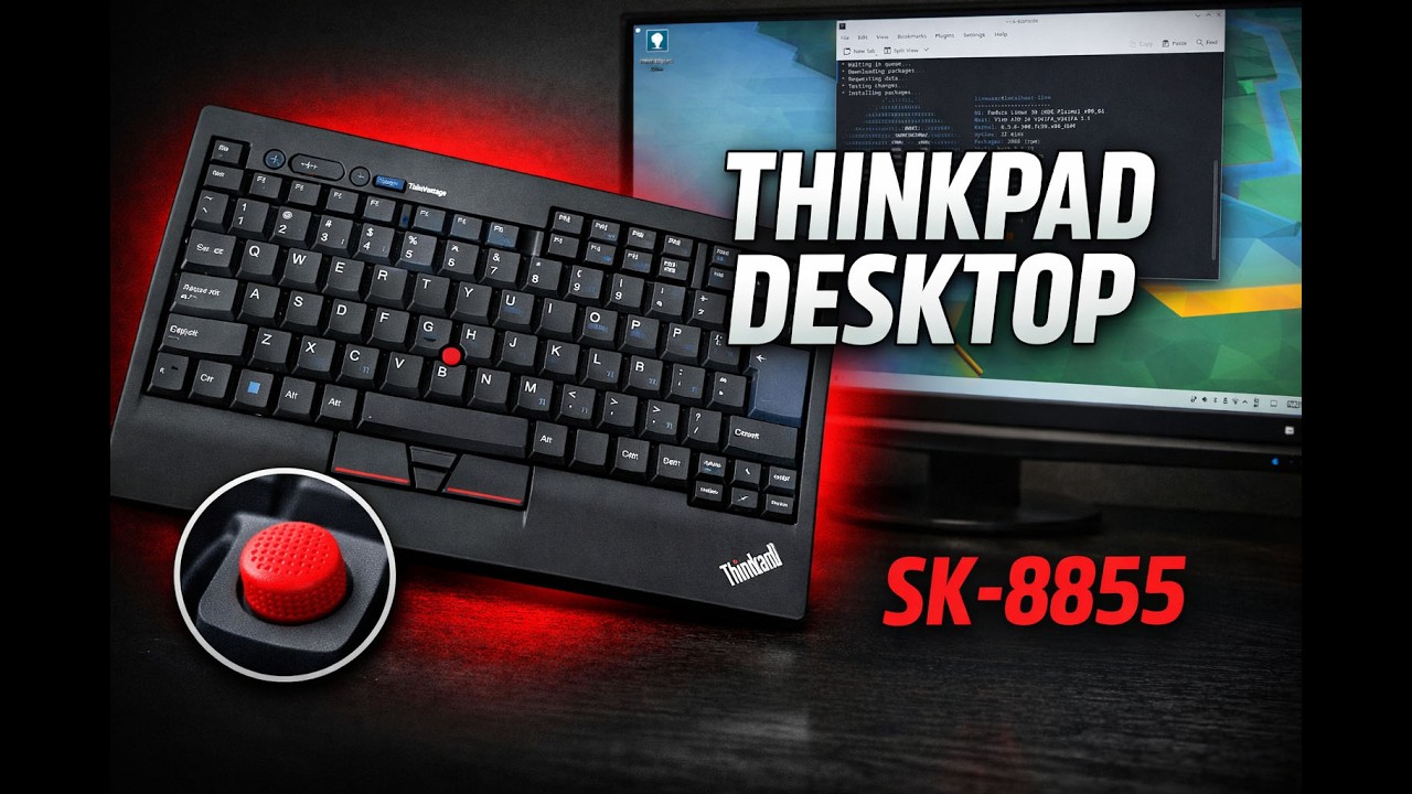 I Turned My Desktop Into a ThinkPad 🖤 Lenovo SK-8855 Unboxing & Fedora KDE Test