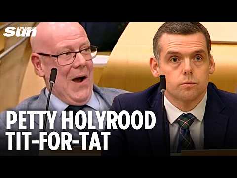 Madness in Holyrood as Douglas Ross REFUSES to be thrown out after MSPs' petty tit-for-tat