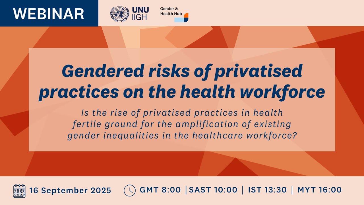Gendered risks of privatised practices on the health workforce