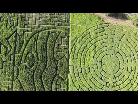 Le labyrinthe en vidéo vue du ciel