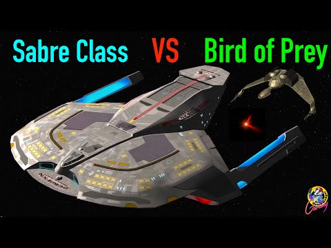 Sabre Class VS Klingon Bird of Prey - Both Ways - Star Trek Starship Battles