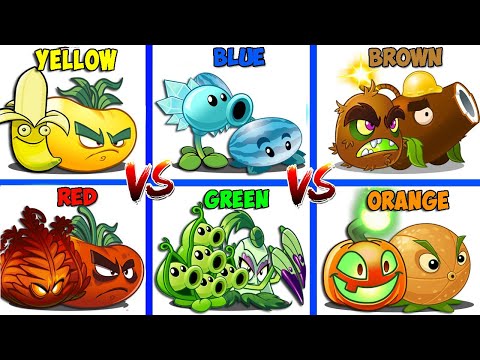 Random 10 Best Pair Color Team Plant Battlez - Who Will Win? - PvZ 2 Team Plant VS team Plant