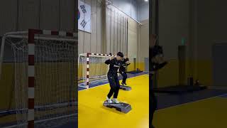 Handball Goalkeeper Training - Footwork on Step Boards
