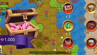 Royal revolt 2, nhận quà chinh phục, đánh hầm kim cương 16