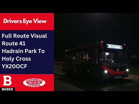 FULL ROUTE VISUAL | Nexus Bus Route 41 - Hadrain Park to Wallsend Holy Cross + Return | YX20OCF