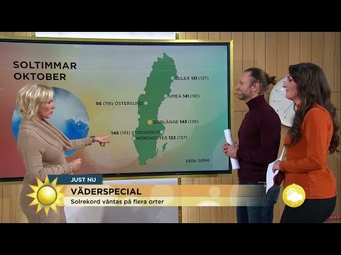 Väderspecial - Solrekord väntas på flera orter i höst - Nyhetsmorgon (TV4)