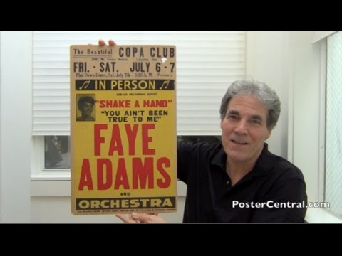 Faye Adams Concert Poster 1956 The “Shake a Hand” Girl