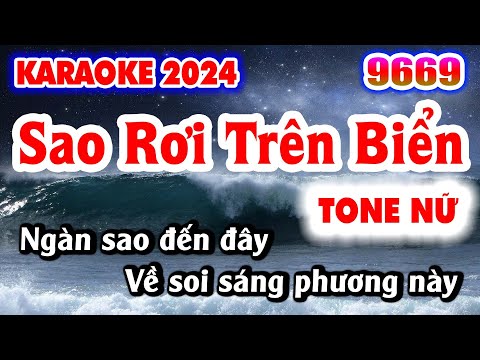 Karaoke SAO RƠI TRÊN BIỂN Tone Nữ Nhạc Sống KLA | Karaoke 9669 Beat Chuẩn