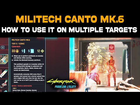 Militech Canto Mk.6 How to Use it on Multiple Targets Complete Guide! Cyberpunk 2077 Phantom Liberty