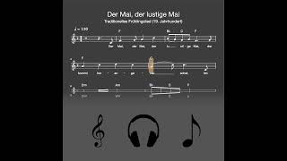 #Shorts: Lied: Der Mai, der Mai, der lustige Mai (Frühling / Melodie, Akkorde, Noten,Text)