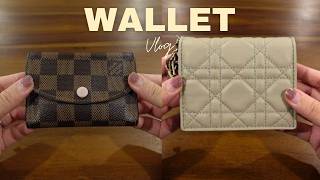 DIOR GARDENIA COMPACT WALLET Unboxing & Switchout, LV Rosalie Coin Purse Review (3 Years of Use)