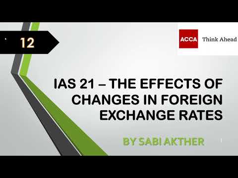 ACCA I Strategic Business Reporting (SBR) I IAS 21 - Foreign Exchange Rates  - SBR Lecture 12