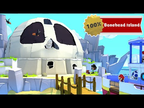 Paper Mario The Origami King - 100% Walkthrough - Bone Island