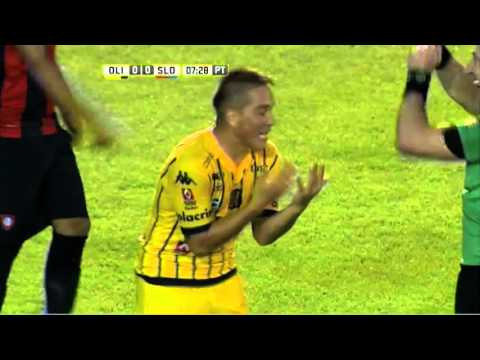 Metió la mano. Olimpo 0 - San Lorenzo 0. Fecha 3. Primera División 2015.