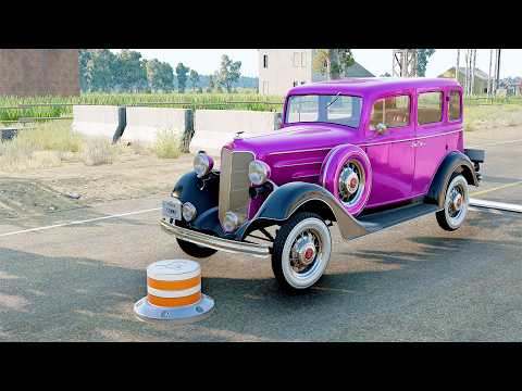 Mobil vs Bollard #17 - BeamNG Drive