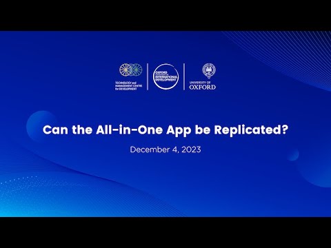 Online Seminar “Can the All-in-One App be Replicated?”