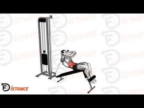 Exercice Crunch décliné avec corde à la poulie basse