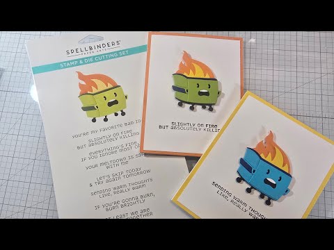 Dumpster Fire Clear Stamp and Die set by Spellbinders