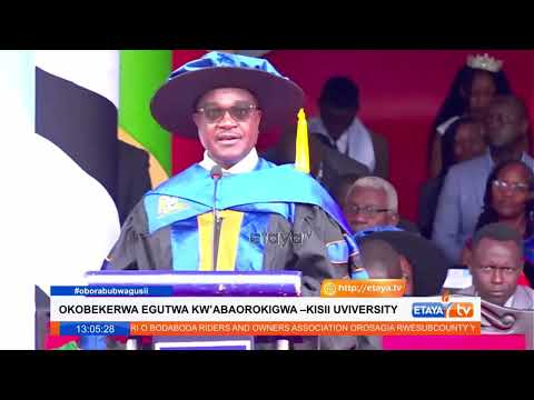 Education CS Julius Ogamba graces Kisii University’s 14th graduation ceremony.
