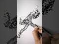 Speed drawing Stick-Man Yuji Itadori 😳 #shorts #anime #drawing