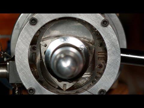 See Through Rotary Engine 1st Test Run Ever (Slow Motion)