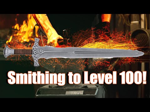 SKYRIM SMITHING TO LEVEL 100 VERY EASILY