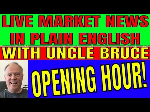 MARKETS DROP IN PRE MARKET IT'S STOCK MARKETS IN PLAIN ENGLISH WITH UNCLE BRUCE