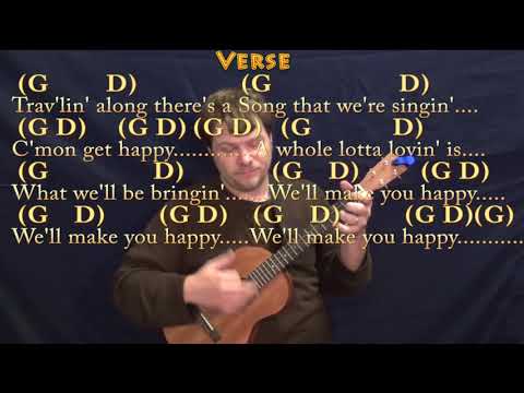 C'Mon Get Happy (The Partridge Family) Bariuke Cover Lesson in G with Chords/Lyrics