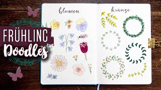 Bullet Journal Doodles: Frühlingsmotive einfach zeichnen (deutsch)