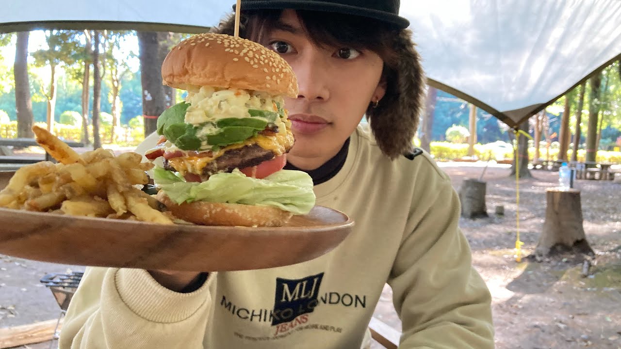 【Camp】ハンバーガー作ってみた。