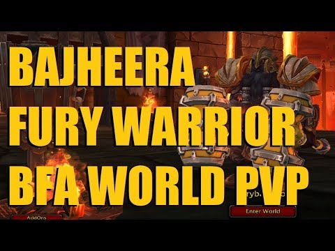 Bajheera - Lvl 120 Fury Warrior World PvP (1v2 & Duels) - WoW: Battle for Azeroth (Beta)