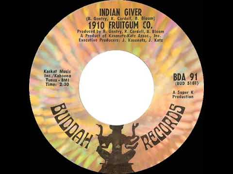 RIP JERRY  KASENETZ - 1969 HITS ARCHIVE: Indian Giver - 1910 Fruitgum Company (mono 45)