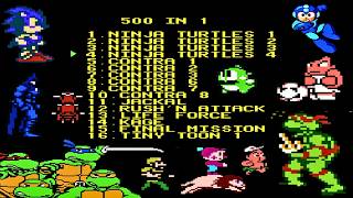 NES 500 in 1 Gameplay : Childhood Games Collection