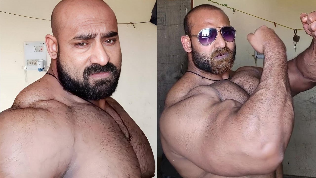 Indian bodybuilder Akash Malik loves to flex his biceps