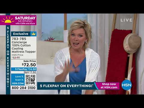 Concierge Collection 100% Cotton Cooling Mattress Topper