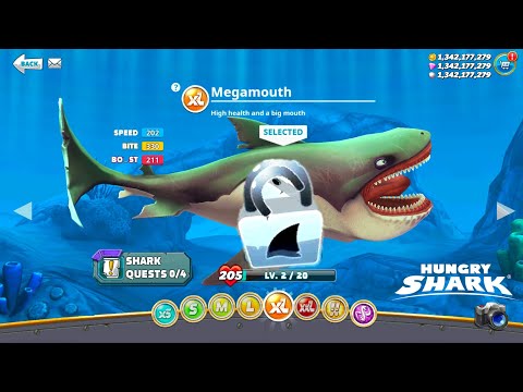 Hungry Shark World || All Sharks Unlock & Gameplay Shark Gaming - Angry Shark World - Shark Game